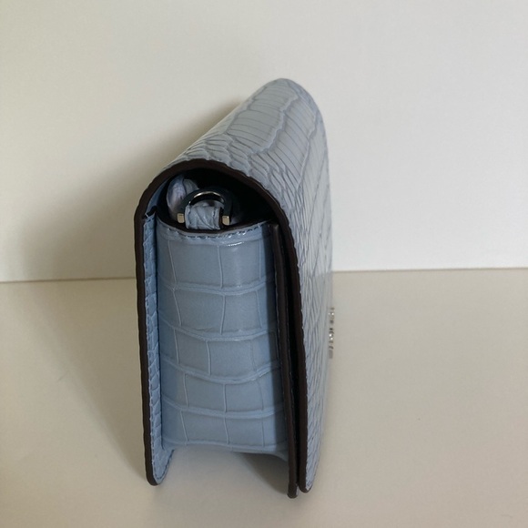 🦋NWT Authentic Michael Kors Leather CrocCrossbody - Picture 7 of 14